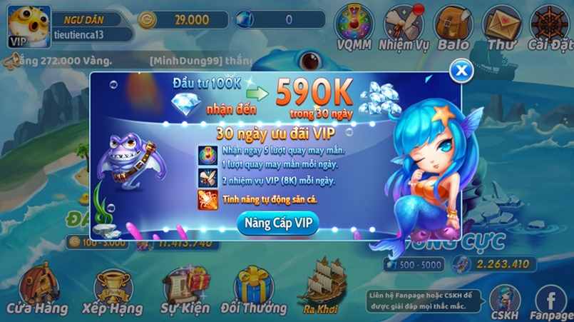 Bắn Cá Tiểu Tiên Cá Sân Chơi Bắn Cá Uy Tín Chất Lượng Cao 2 Khuyến mãi ngập tràn trong game